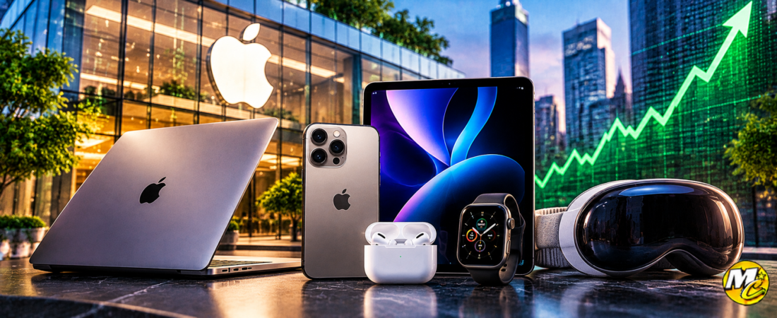 Apple ultrapassa US$ 5 trilhões em valor de mercado e faz história entre as gigantes da tecnologia